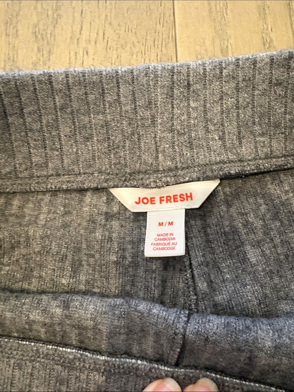 Joe Fresh Heather Gray Wide-Leg Knit Sweater Pants - Picture 3 of 5